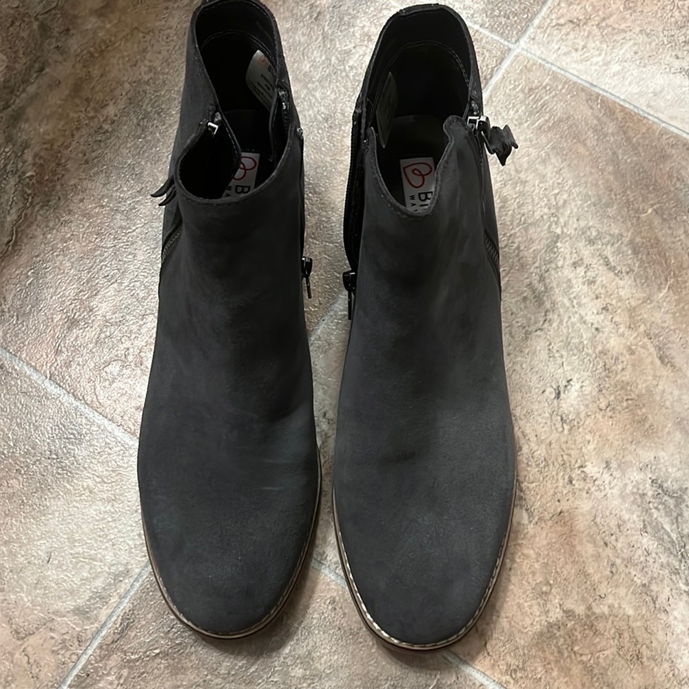 Blondo Dark Grey Suede Ankle Boots
